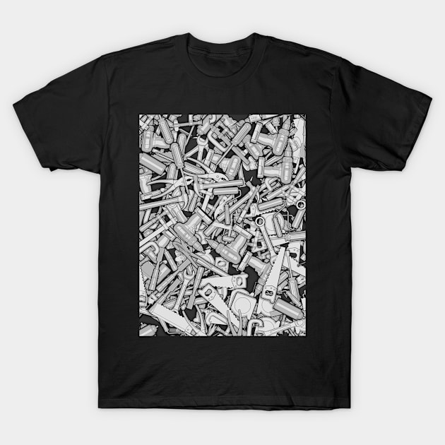 Toolbox DIY Tools Pattern T-Shirt by Grandeduc